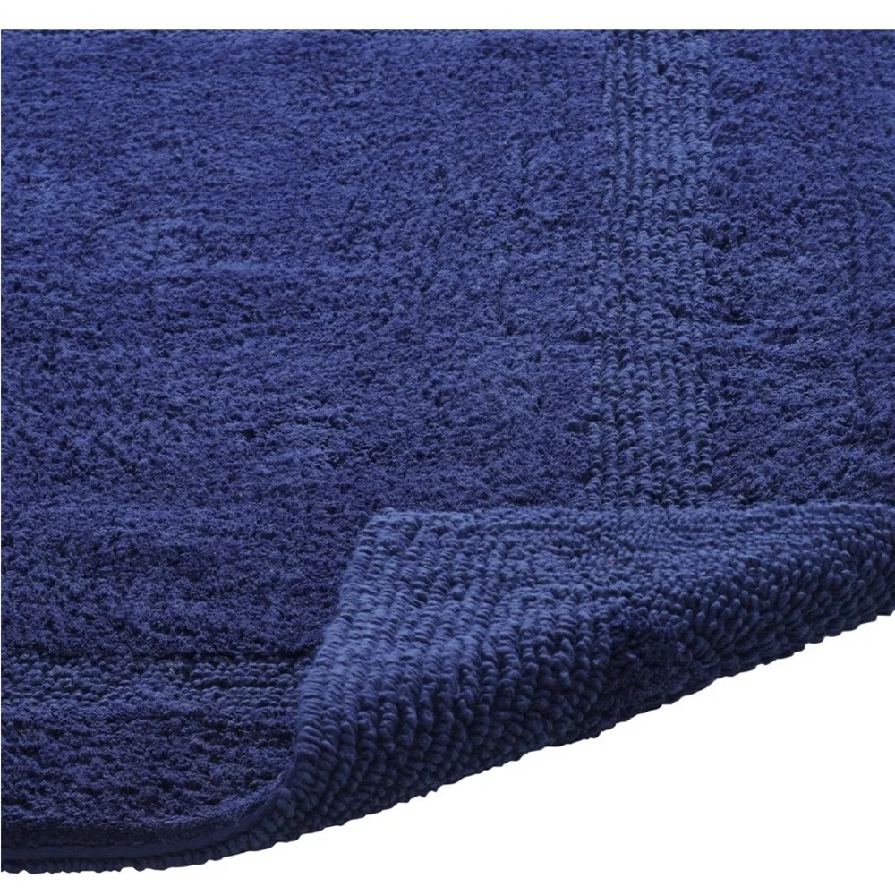 Navy Blue Bath Mat Runner 20” x 60” New reversible machine washable